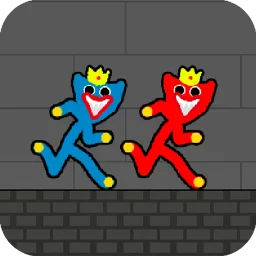 Red and Blue Stickman Huggy 2