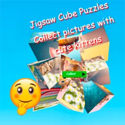 Jigsaw Cube Puzzles Collect Pictures with Cute Kittens